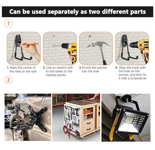 Heavy Duty Storage Magnetic Utility Hooks (4 Count)