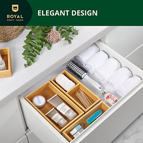 Luxury Bamboo Drawer Organizer Storage Box