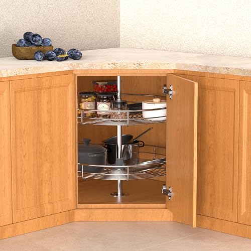32 1 4" Chrome Corner Cabinet Lazy Susan