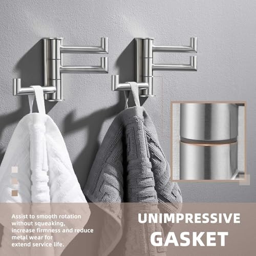 Swivel Towel Hook Brushed Nickel (2 Pack / Brushed Nickel)