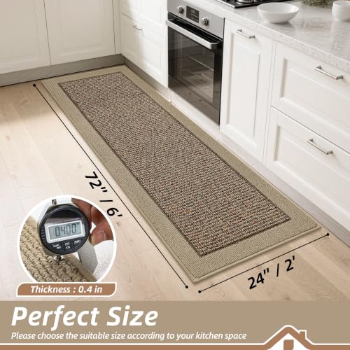 Kitchen Runner Rug 24"x72" (Taupe / 24" X 72" (Rectangular))