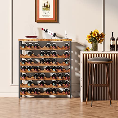 56 Bottle Wine Rack Freestanding Floor (Industrial)