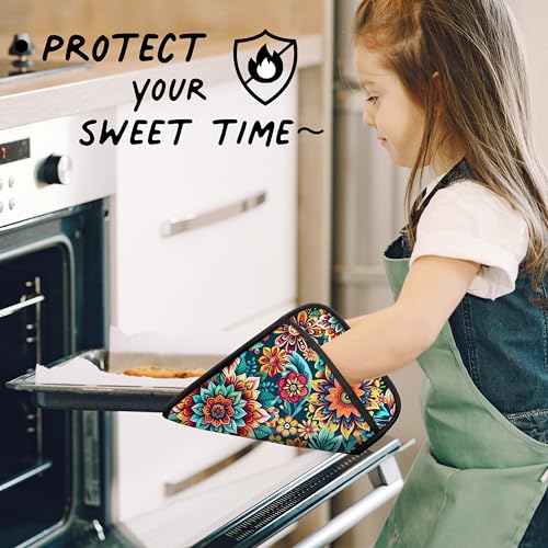Vibrant Mandala Floral Pot Holders for Kitchen (Haodh-9)