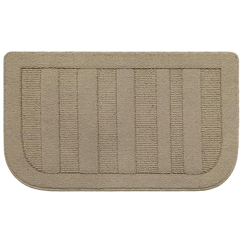 24x40 Inch Kitchen Rugs Non Slip Washable Kitchen Sink Rug (24" x 40" (Semicircular) / Beige)