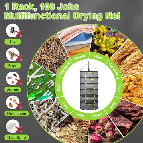 6 Layer Hanging Herb Dryer Rack