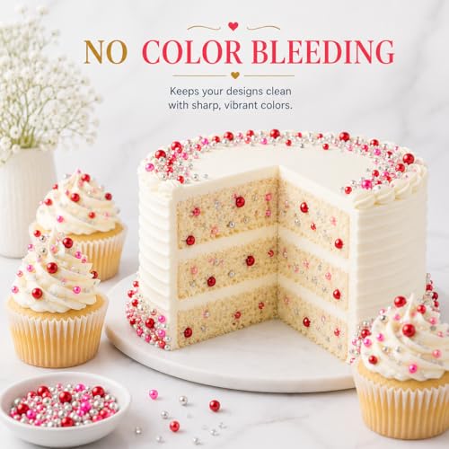 Assorted Edible Sprinkles Pack of 5 (5 Ounce)