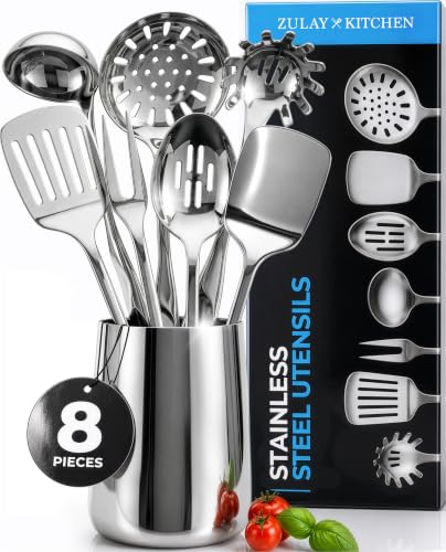 Stainless Steel 8 Piece Cooking Utensil Set (8 Piece Set)