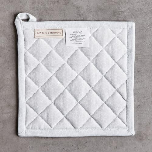 Pot Holders 100% Cotton Potholders (050 - Blossoms in Spring / 8" x 8" (Pot Holder Pack of 2))