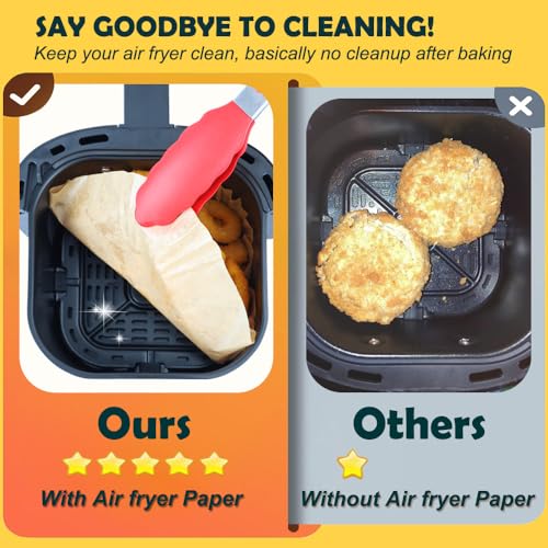 120PCS 5.5in Small Air Fryer Liners for 1 to 3 QT Airfryer (5.5inch (1 to 3 QT)-120pcs-square)