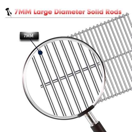 BBQ Grill Grates Replacement for Cuisinart Gas Grill CGG (Silver 7MM)