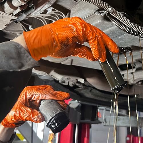 Heavy Duty Orange Nitrile Gloves (1000 Count)