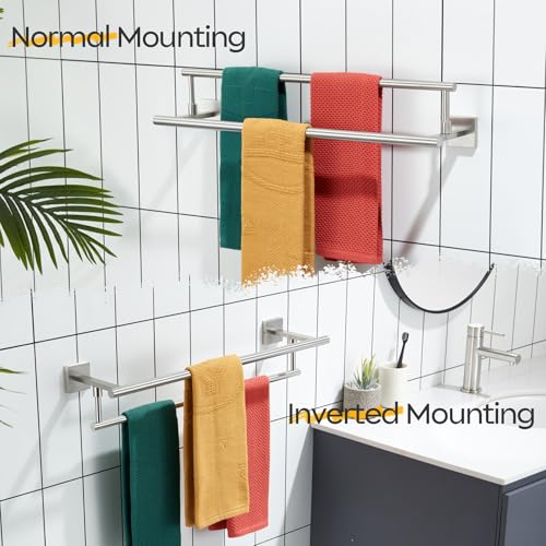 Bath Towel Holders Brushed Nickel Bathroom Rack 24 (Brushed Nickel / 24-Inch)
