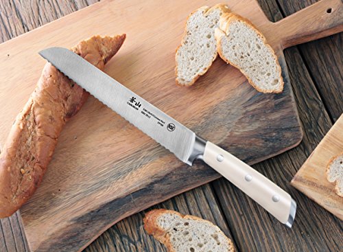 S1 Series 59700 German Steel Forged Bread Knife (8-inch Bread Knife / White)