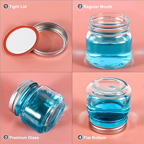 24 Pack 8 oz Glass Mason Jars (8oz,24 Pack)