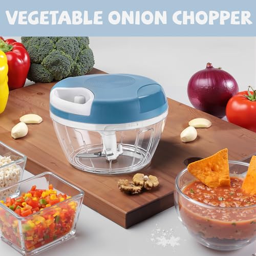Manual Food Chopper (500ML-BLUE)