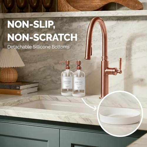 Clear Glass Soap Dispenser (Clear Bottle / Copper Pump)