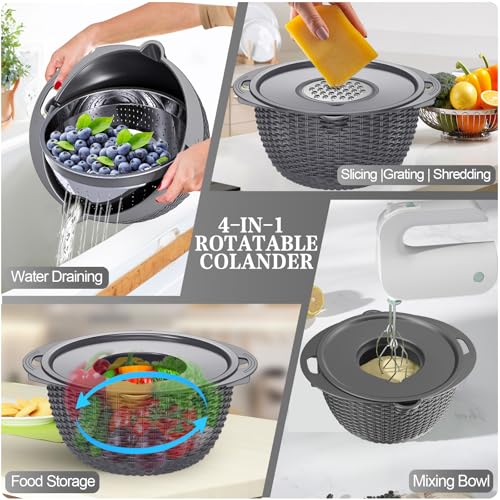 4 1 Colander with Lid Set