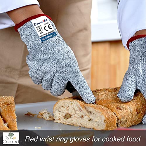 Cut Resistant Gloves Food Grade Level 5 Protection (2 Count)