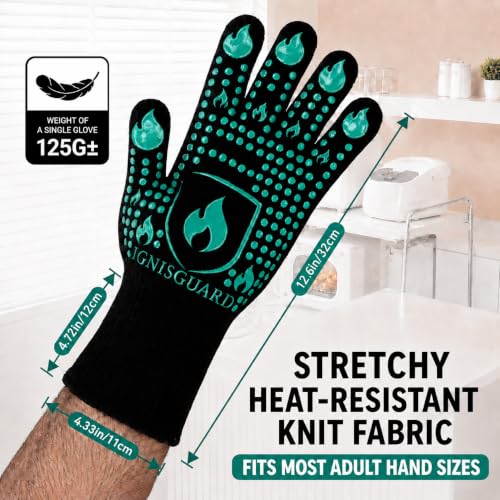 BBQ & Grill Gloves (Green / Large)