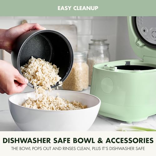 Rice Cooker 8 Cups Cooked (Julep Green / 4 Cups / Carb-Reducer Pro)