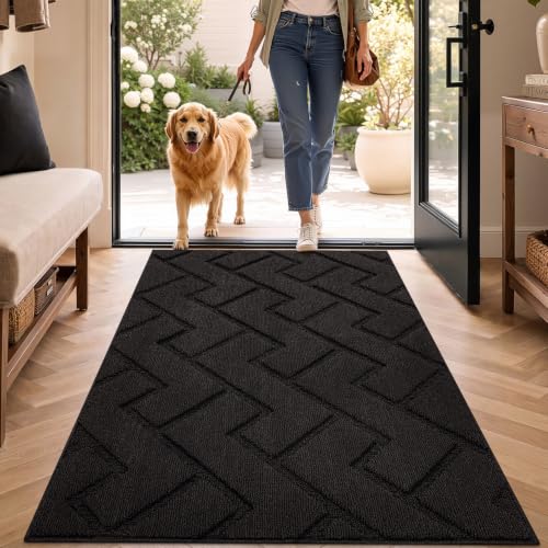 Indoor Door Mat (Black / 48" x 32" (Rectangular))
