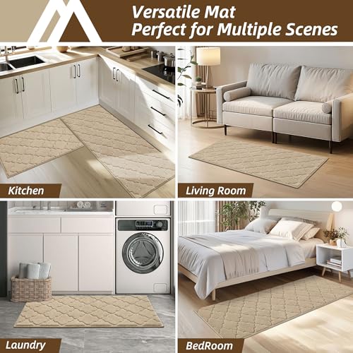 Kitchen Rugs Non Slip Washable 24"x60" (Warm Beige / 24"X 60")