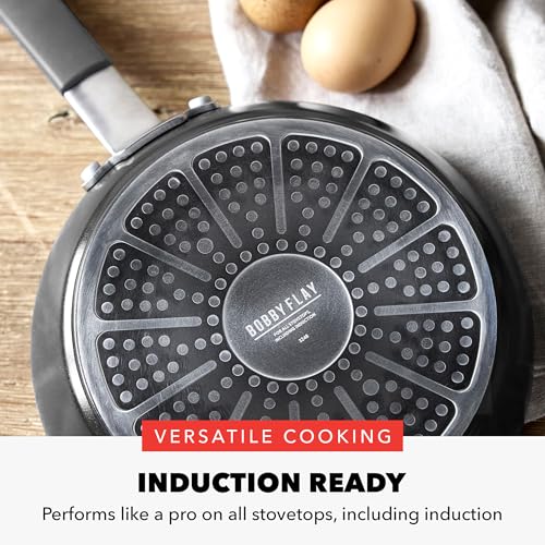 x Bobby Flay 12" Diamond Ceramic Nonstick Frying Pan (12" Frying Pan Skillet / Graphite)