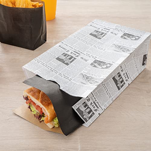 Bag Tek 4 Lb Disposable Lunch Bags (4 lb / Newsprint)