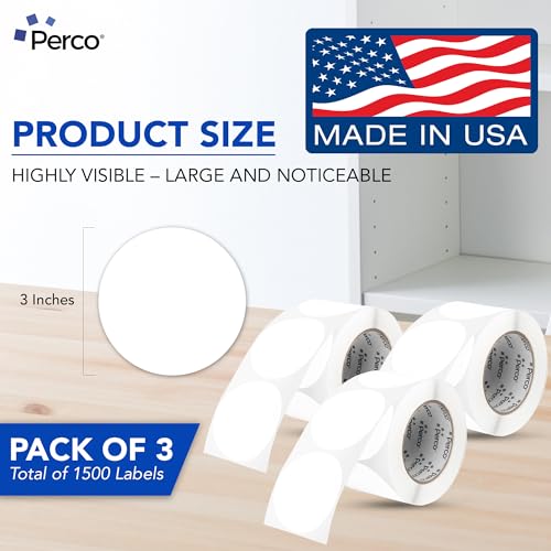 White Perforated Round Circle Dot Sticker 3 (White / 3 Inch)