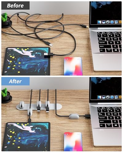 5 Pack Magnetic Cable Clips Cord Organizer (5 .)