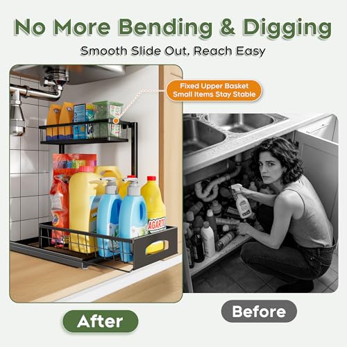 Under Sink Organizer (1 Pack / Black)