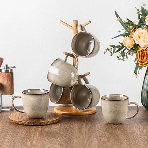 12oz Coffee Mugs (Set of 6 / Oatmeal)