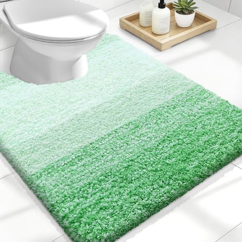 Luxury Toilet Rugs U (24" X 20" Contour Rug / Green)