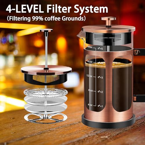 French Press Coffee Maker (Copper / 21 oz)