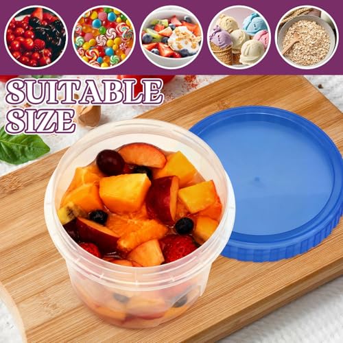 12 Pack Freezer Containers with Screw On Lids 24 Oz (24oz-12pack)