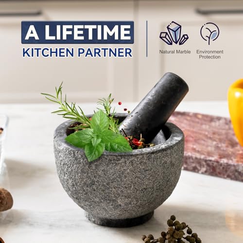 African Natural Granite Mortar and Pestle Set