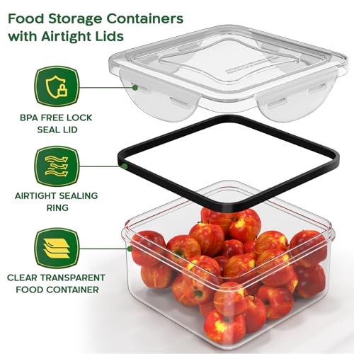 44 Pcs Food Storage Containers with Lids Airtight (44 Pcs)