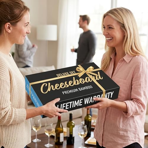 Premium Bamboo Cheese Board Set (Deluxe Set)
