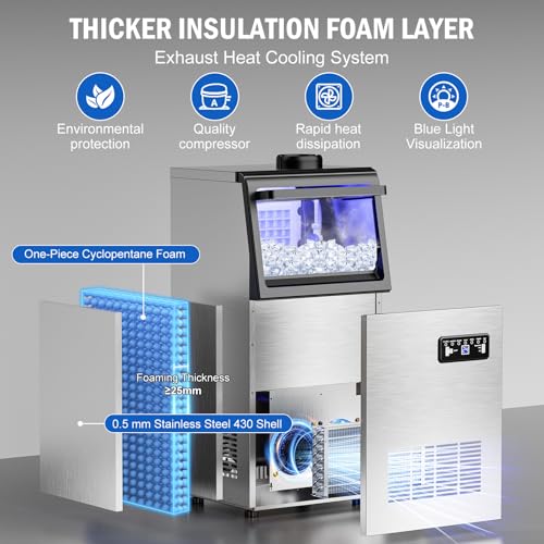 110 lbs Commercial Ice Maker Undercounter Built