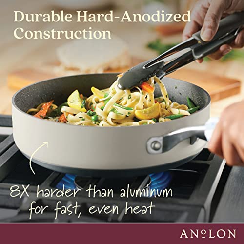 Achieve Hard Anodized Nonstick Sauté Pan with Lid (Saute Pan (3 Quart) / Silver)