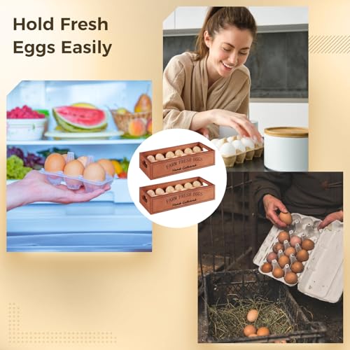 2 PCS Wooden Egg Holders