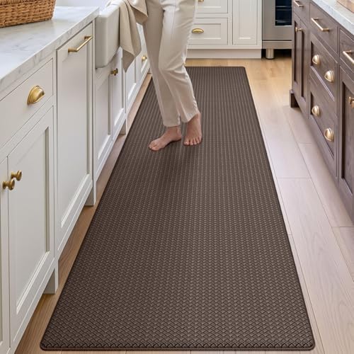 Kitchen Floor Mats Cushioned Anti Fatigue (2-brown / 86"l X 23"w X 0.4"th)