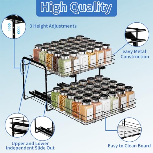 2 Tier Pull Out Spice Rack