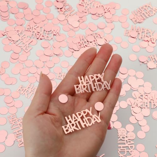 Rose Gold Happy Birthday Confetti for Table Decorations (Rose Gold Birthday)