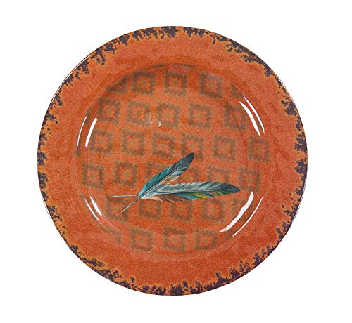 Tossed Feather 14 Piece Melamine Plastic Western Dinnerware Set (14 Piece / Tossed Feather)