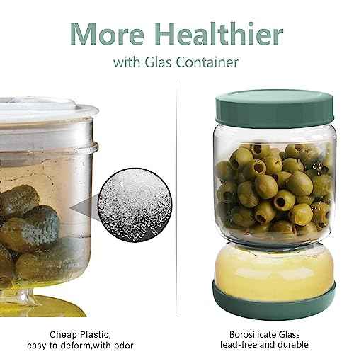 Glass Pickle Jar (34oz Green)