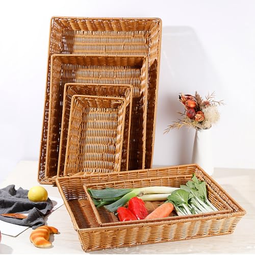 Poly Wicker Bread Basket (16 inches 2 Pack)