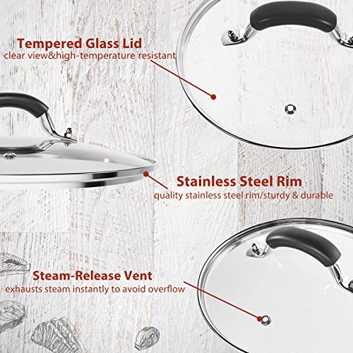 10.25 Inch Tempered Glass Lid Compatible with 10 (10.25 INCH)