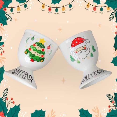 Christmas Ceramic Egg Cups (Xmas)
