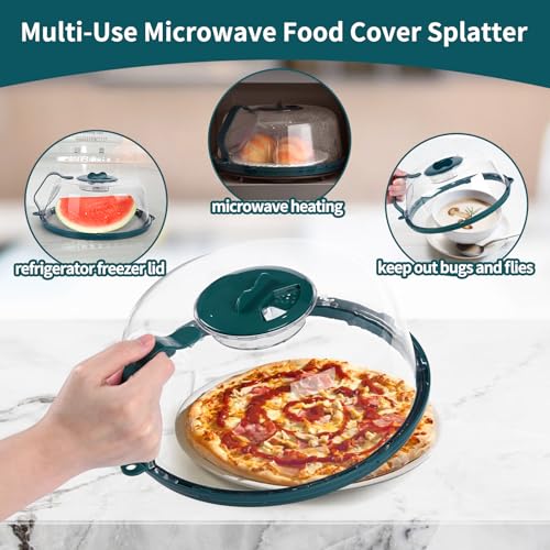 Microwave Cover with Water Steamer (dark green)